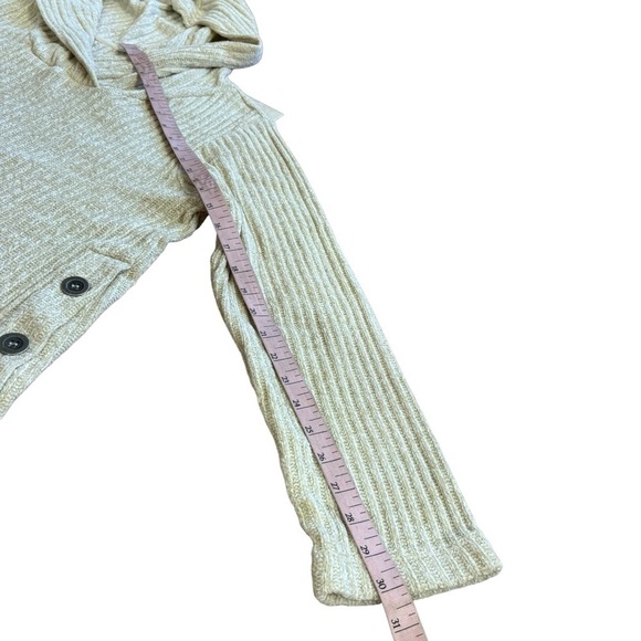 Soft Surroundings Asymptomatic Button Hooded Sweater Cream Color Women’s Small - Picture 11 of 11